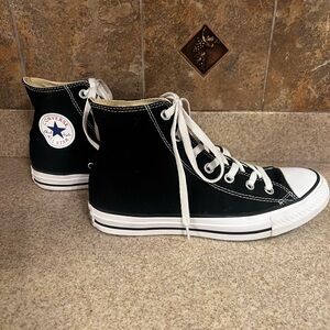Converse Women's Black and White High-Top Sneakers